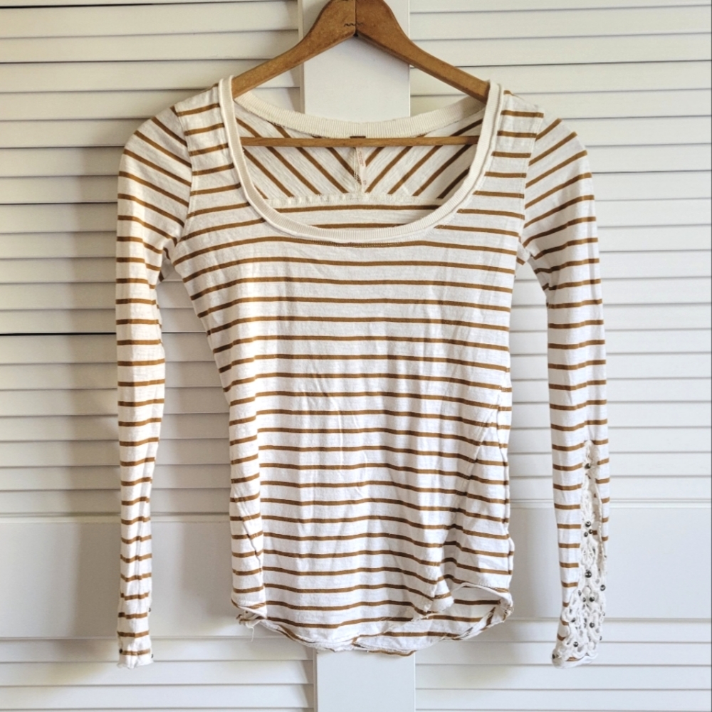 FREE PEOPLE Hard Candy Crochet Beaded Sleeve XS
